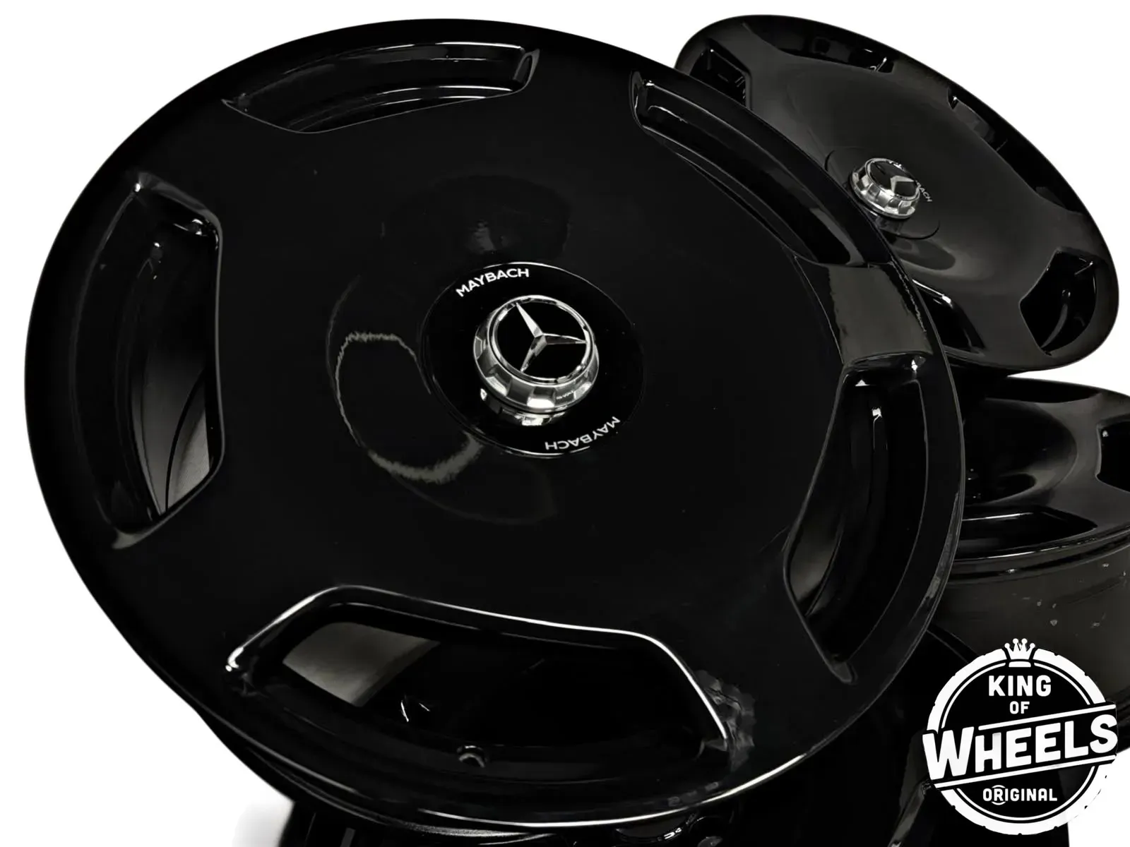 ORIGINAL MERCEDES BENZ MAYBACH 20 ZOLL S-KLASSE W223 V223 FELGEN A2234014200 SCHWARZ HOCHGLANZ INKLUSIVE SCHRAUBBARE RADNABENDECKEL - Bild 1