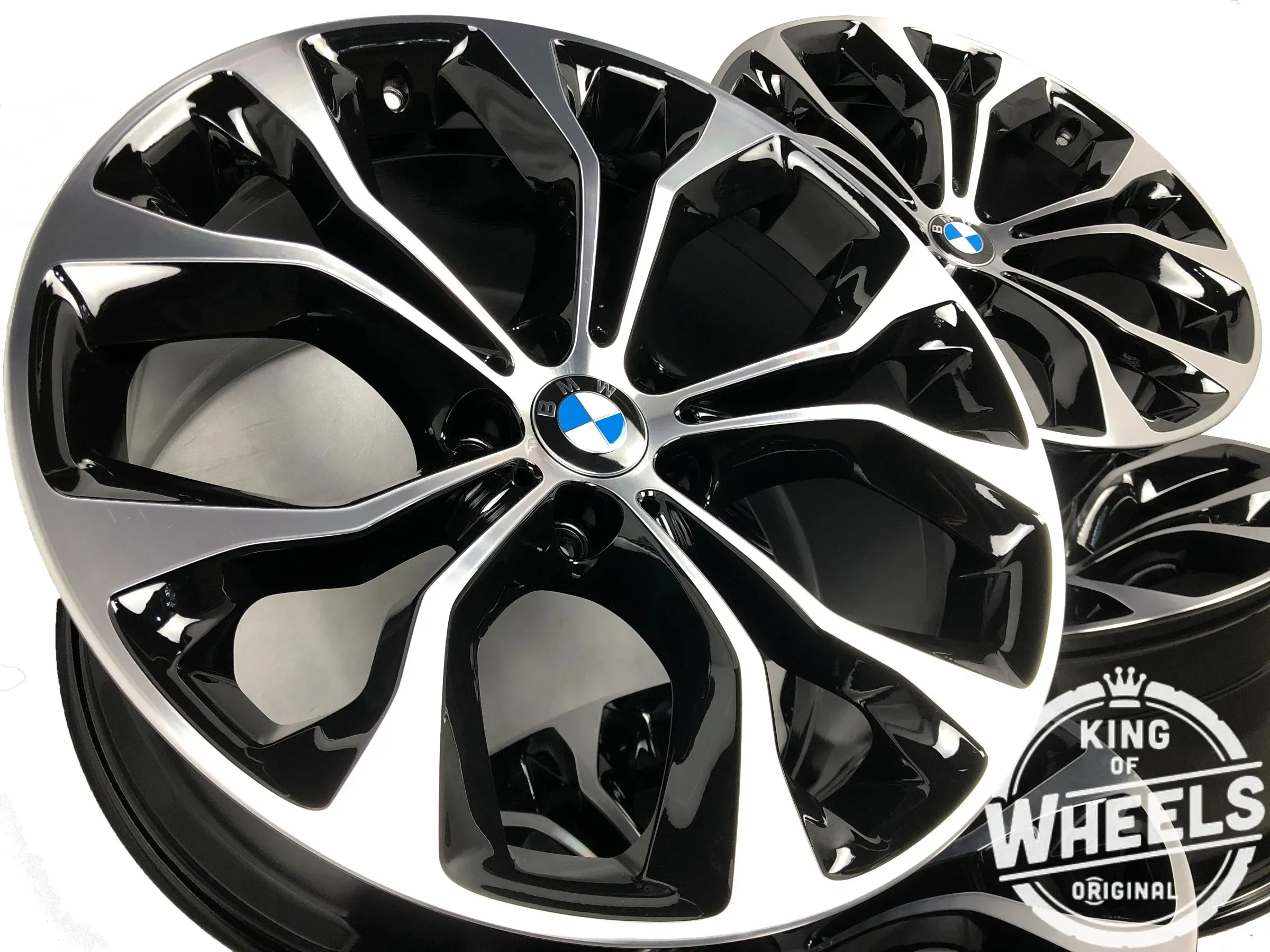 ORIGINAL BMW 20 ZOLL X5 F15 X6 F16 STYLING 451 FELGEN BICOLOR SCHWARZ HOCHGLANZ 6853959 & 6853960 - Bild 1