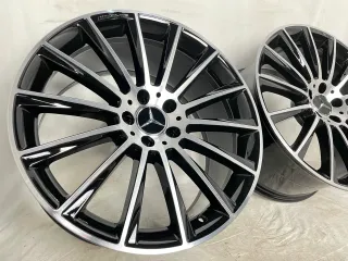 ORIGINAL MERCEDES AMG 19 ZOLL C-KLASSE FELGEN W205 S205 C205 A205 BICOLOR SCHWARZ HOCHGLANZ A2054011300 + A2054011400 MIT NEUEN GOODYEAR ALLWETTERREIFEN UND SCHWARZEN RDKS - Bild 8