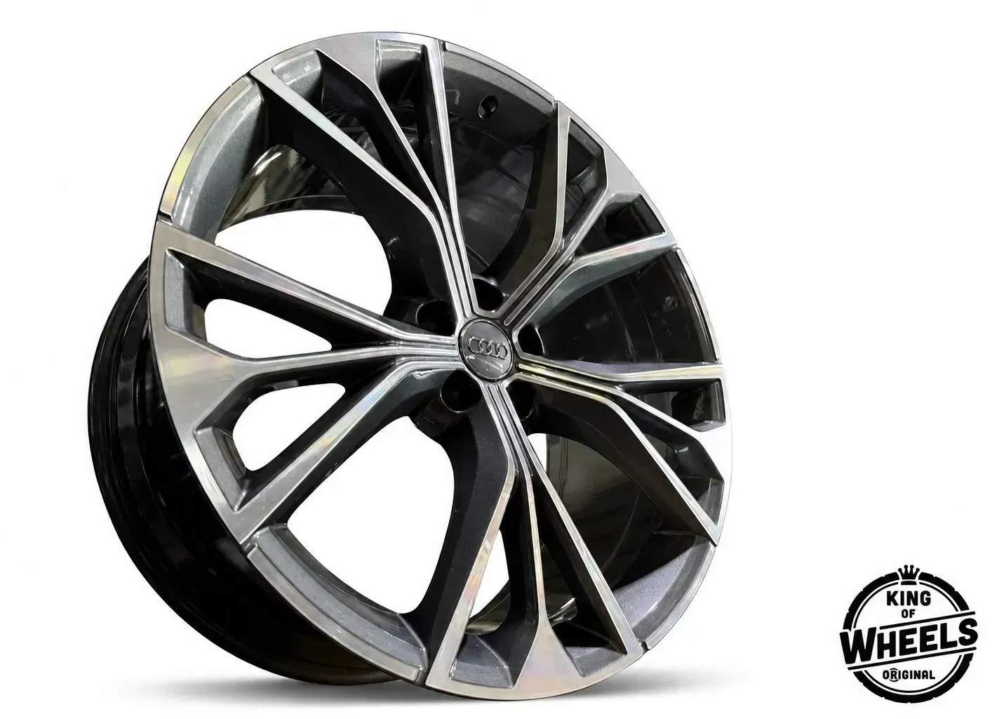 ORIGINAL AUDI 21 ZOLL Q8 SQ8 Q7 SQ7 4M 4M8601025S FELGEN BICOLOR ANTHRAZIT GLANTZGEDREHT S-LINE - Bild 1