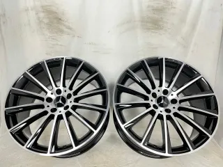 ORIGINAL MERCEDES AMG 19 ZOLL C-KLASSE FELGEN W205 S205 C205 A205 BICOLOR SCHWARZ HOCHGLANZ A2054011300 + A2054011400 MIT NEUEN GOODYEAR ALLWETTERREIFEN UND SCHWARZEN RDKS - Bild 7
