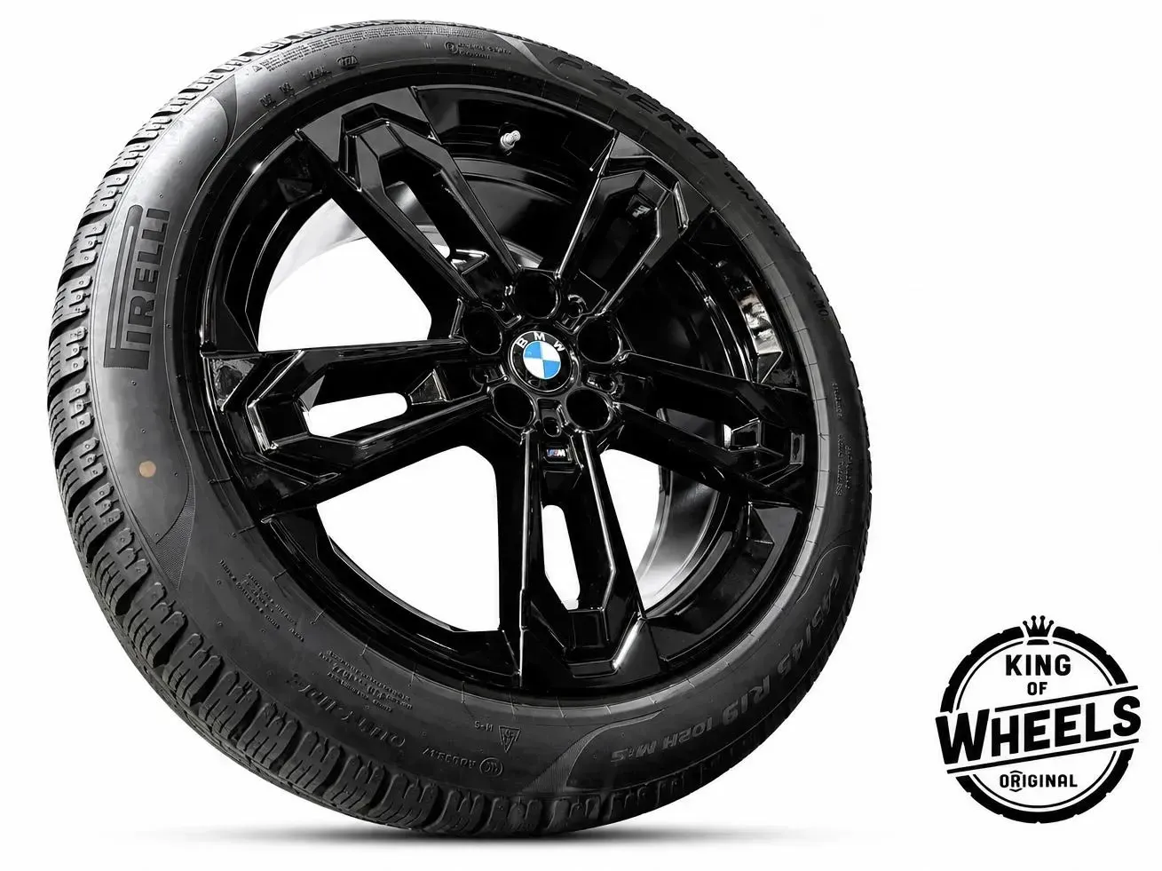 ORIGINAL BMW 19 ZOLL X1 iX1 U11 X2 iX2 U10 STYLING 871 M FELGEN 5A1E230 8J ET46 JET BLACK M-TECHNIK PIRELLI P ZERO WINTERREIFEN BMW* - Bild 1